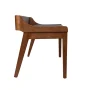 Boraam Rasmus Low Back Acacia Wood Dining Bench with Faux Leather Upholstery - Chestnut Wire - Image 4