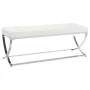 Walton Leatherette Upholstered Tufted Accent Bench White - Image 1