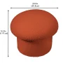 Mainstays Boucle Mushroom Upholstered Storage Ottoman, Terracotta - Image 5