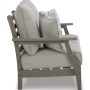Signature Design by Ashley Visola Outdoor Loveseat with Cushion, Gray, Patio Loveseat with HDPE Wood-Look Frame and Nuvella Fabric - Image 4