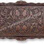 HAVLULAND Decorative Metal Serving Tray Square 14.50" Tea Trays Bathroom Organizer Vanity Tray Marble Tray Bar Trays Vintage Tray Coffee Serving Trays - Copper - Image 3