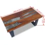 vidaXL Rectangular Coffee Table, Handmade, Solid Teak Wood - Image 5