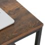 31" Rustic Wood Coffee Table Rectangular Coffee Table with Storage Shelf Durable - Image 6