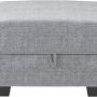 HONBAY Square Ottoman Module for Modular Sofa Couch, Square Ottoman with Storage for Sectional Modular Couch, Grey - Image 1