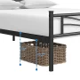 Renwick Skylar Cloud-Inspired Design Metal Bed, Full, Black - Image 6