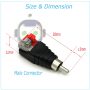 Speaker Wire cable to Audio Male RCA Connector Adapter Jack Plug Lot - Image 4