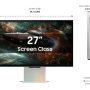 Samsung - 27" Odyssey Glasses Free 3D G90XF 4K UHD, 165Hz, 1ms, G-SYNC Compatible and FreeSync Prem Pro Gaming Monitor - Mercury Silver - Image 2