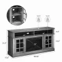 CHITOOMA 1400W Electric Fireplace TV Stand TV Console with 23″ Fireplace for up to 75 inch TVs with Adjustable Shelves,Grey - Image 4