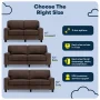 Serta Palisades 73" Track Arm Sofa, Easy Care Polyester, Loveseat or Couch for Small Spaces, Dark Brown - Image 4