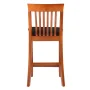Jonas 24 in. Dark Cherry Mission High Back Wood Counter Stool with Faux Leather Seat - Image 5