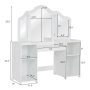 White 2-in-1 Detachable Design Kids Vanity Dressing Table - Image 4