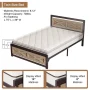 Behost Twin Size Bed Frame with Headboard and Underbed Storage, Light Brown - Image 3