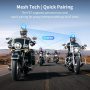 Fodsports FX7 10-Rider Mesh Motorcycle Bluetooth Intercom Headset | Dual Chips BT5.4 Helmet Communication System, Smart APP, Music Share, Audio Multitasking, FM, EQ Music Modes, 2 Pack - Image 3