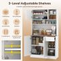 71 Inch Tall Pantry Cabinet with Outlets for Dining Room - Image 6