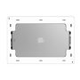 iPort - SURFACE MOUNT - SYSTEM FOR APPLE IPAD PRO 12.9" (6th Gen) (Each) - White - Image 3