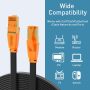 Cat 8 Bulk Cable, 100 Foot LAN Cable Indoor & Outdoor LAN Cable 30AWG Heavy Duty Waterproof Networking Patch Cable Shielded Durable Gold Plated RJ45 Connector for Router Modem Gaming PC Laptop Xbox - Image 4