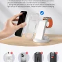 ETEPEHI 3 in 1 Charging Station Compatible for iPhone iWatch & AirPods, White - Image 6