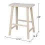 24 in. Unfinished Wood Bar Stool - Image 3