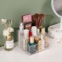 Yesesion Clear Makeup Brush Organizer, Cosmetics Display Case with 5 Compartments, Desktop Storage Box Countertop Holder for Beauty Supply, Lipstick, Jewelry, Stationery in Vanity, Bathroom, Office - Image 5