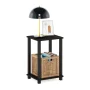 Furinno Simplistic End Table, Small, Espresso/Black - Image 5