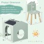 3 Pieces Wooden Kids Table and Chair Set - Image 3