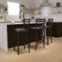 Flash Furniture Hercules Series Modern Armless Ladder Back Metal Restaurant Barstool, Black - Image 2