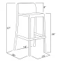 Commercial Grade 26" Counter Stool: Set of 4 - Plain - Image 6
