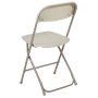Beige Plastic Seat with Metal Frame Folding Chair (Set of 2) - Image 3