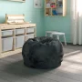Emma + Oliver Small Black Furry Refillable Bean Bag Chair for Kids and Teens - Image 1