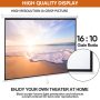 100'' Projector Screen 16:10 4K HD Projector Movies Screen for Home Theater - Image 4