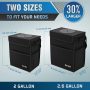 K KNODEL 2 Gallon Black Leak-Proof Waterproof Car Trash Can with Lid - Image 2