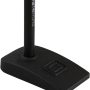 Gator Frameworks Short Weighted Base Microphone Stand with Soft Grip Twist Clutch, Boom arm, and both 3/8" and 5/8" Mounts; Base Dimensions - 4.5" X 8" (GFW-MIC-0821) - Image 1