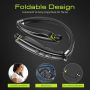 Bluetooth Headset, LOVOCOO [2021 Upgraded] Neckband Bluetooth Headphones with Retractable Earbuds, Noise Cancelling Stereo Wireless Earphones with Mic for Sports Office (with Carry Case) - Image 6
