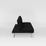 Calgiri 66 in. Armless 3-Seater Sofa in Black - Image 2