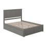Madison Grey Solid Wood Frame Queen Platform Bed with Footboard and Twin XL Trundle - Image 2