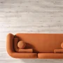 Bodur Japandi Style Luxury Modern Orange Boucle Fabric Curvy Arm Couch - Image 6
