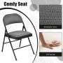 Foldable Chair Set with Padded Seat Seat and Fabric Covered Backrest - Set of 2 - Image 5