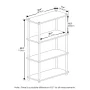 Furinno 23.6"W X 11.4"D X 43.25"H 4-Shelf Decorative Shelves, Gray and Black - Image 6