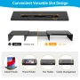 Dual Monitor Stand Riser with Adjustable Length & Angle, Multifunctional Double Monitor Riser with 2 Slot for PC, Computer - Image 6