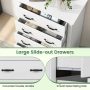 Tall Storage Dresser with 5 Pull-out Drawers for Bedroom Living Room - Image 6