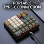APAYADO K33 Mini Numeric Keyboard 33Keys,Blue Mechanical Shaft,RGB,PBT Keycaps for Treasury / Accounting / Finance, Red Switch, K33 glimmer - Image 5