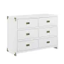 Hubble 6-Drawer Campaign-Inspired Manufactured Wood Dresser - Image 2
