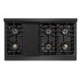 ZLINE - 48 in. Wide 8 Burner Paramount Gas Cooktop with DuoPro in Black Satin Stainless Steel (PSRTBS-48) - Black Satin Stainless Steel - Image 2