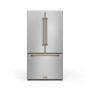 36 in. Wide Gordon Ramsay Series by Thor Kitchen 20.3 Cu. Ft. Counter Depth Refrigerator with Bronze Hardware - Stainless Steel - Image 1