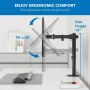 Mount-It! Monitor Arm Desk Mount | Fits 17-32 Inch Screens | Height Adjustable - Image 5