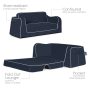 P'kolino Little Reader Toddler Sofa, Navy - Image 3