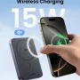 UGREEN - Qi2 Certified 15W Magnetic Power Bank, 10,000mAh Portable Charger with 30W USB-C Fast Charging for iPhone 12-17 Series - Black - Image 2