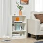 3-Tier Bookcase Open Display Rack Cabinet with Adjustable Shelves - White - Image 6