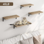 Estantes Flotantes Madera Rústica Para Decorar El Baño Sala De Estar Y Plantas - Image 5