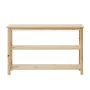 Rectangle Unfinished Natural Pine Wood X-Cross Console Table with 1-Shelf (48 in. L x 30 in. H x 14 in. D) - Image 2
